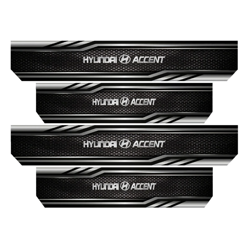 برچسب بدنه خودرو رایسان کد SP2062 مناسب برای هیوندای اکسنت مجموعه 4 عددی 