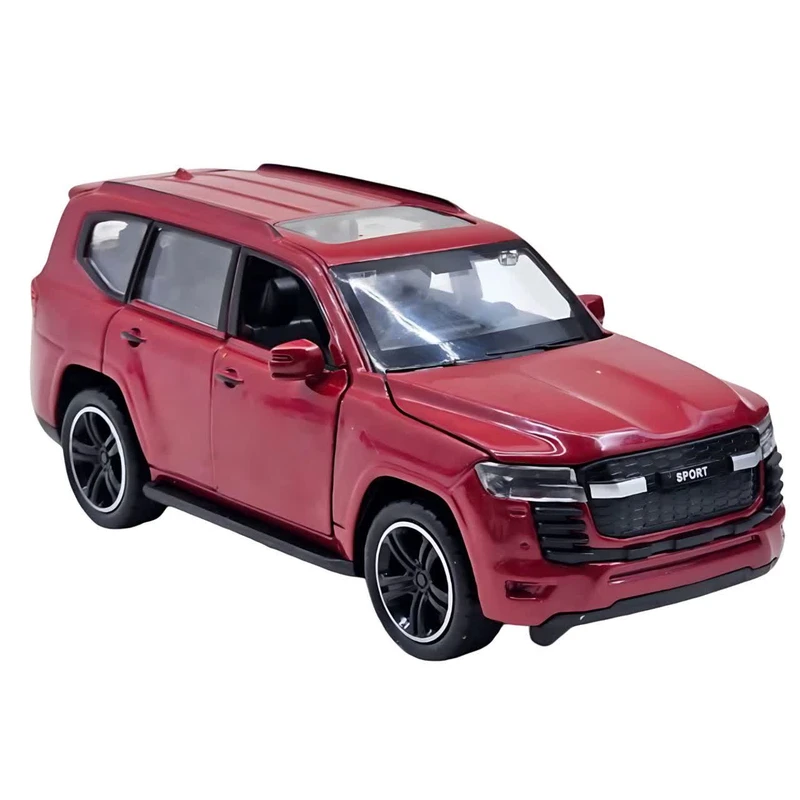 ماشین بازی ناب سل مدل تویوتا لندکروز اتاق 300 فلزی چراغدار موزیکال عقب کش کد Toyota Land Cruiser