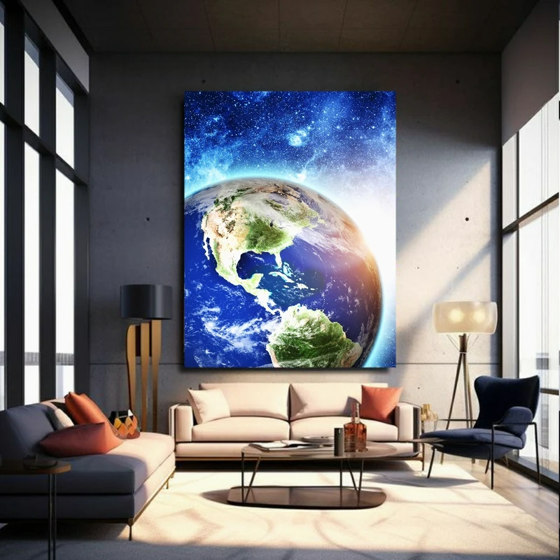 پوستر مدل بک لایت طرح منظومه شمسی سیاره زمین کد BK1133