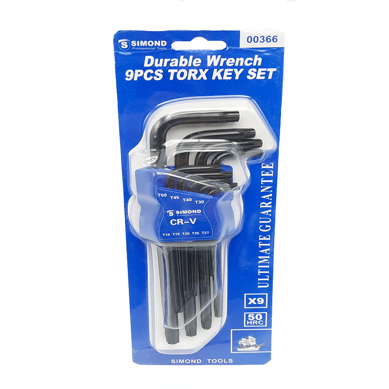 آچار آلن ستاره ای سیموند مدل 00366 مجموعه 9 عددی