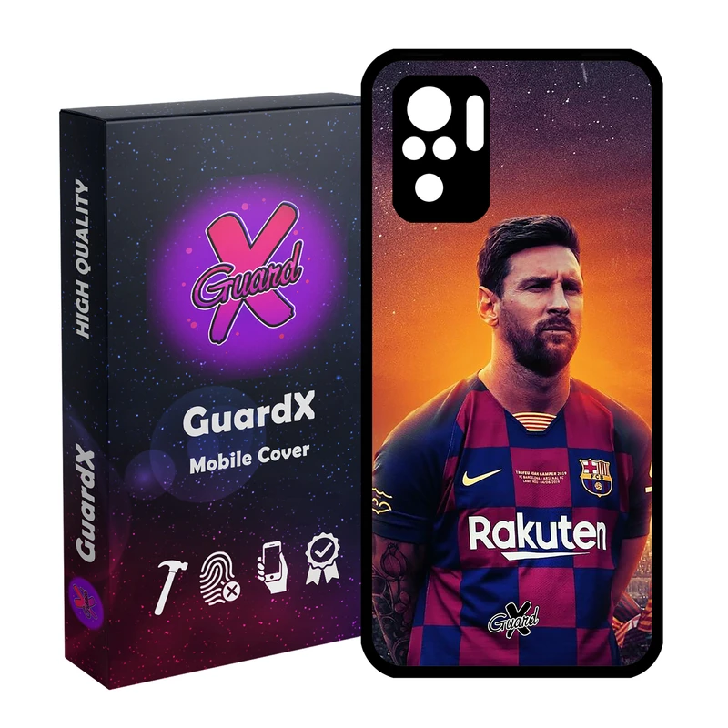 کاور گارد ایکس طرح Messi مدل Glass10123 مناسب برای گوشی موبایل شیائومی Redmi Note 10 4G / Note 10S