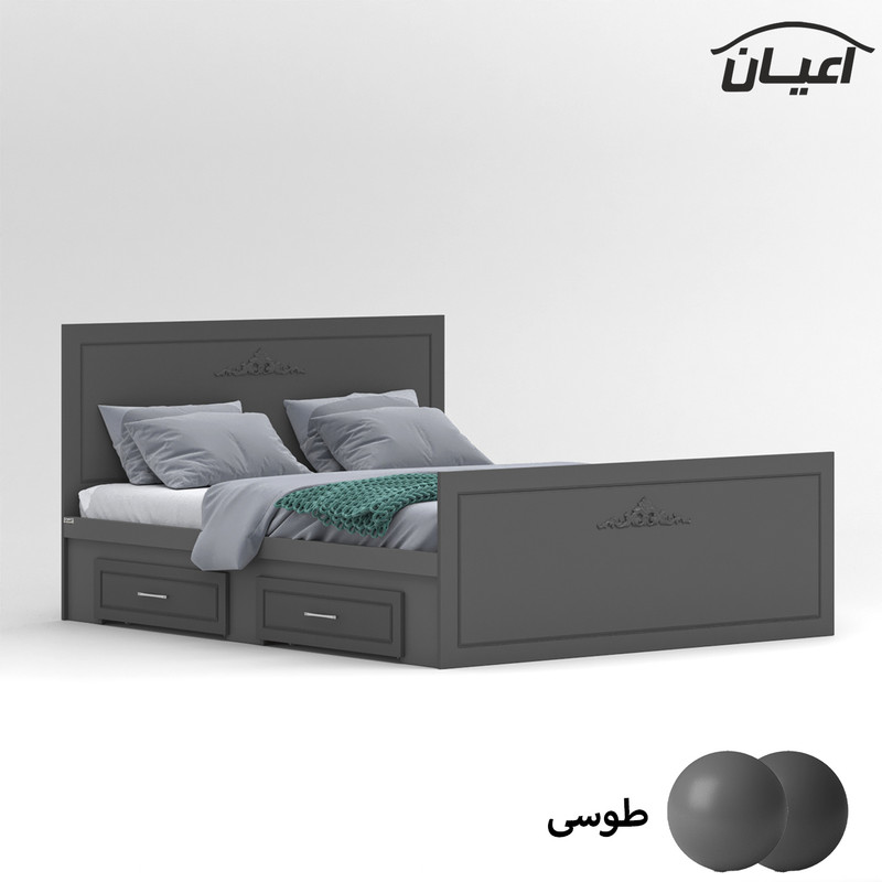تخت خواب دونفره اعیان مدل FH402 سایز 160x200 سانتی متر