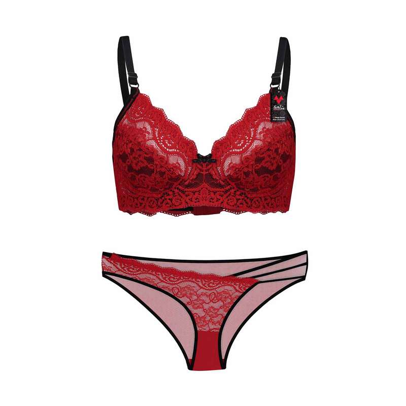 ست شورت و سوتین زنانه شباهنگ مدل توت فرنگی رنگ قرمز