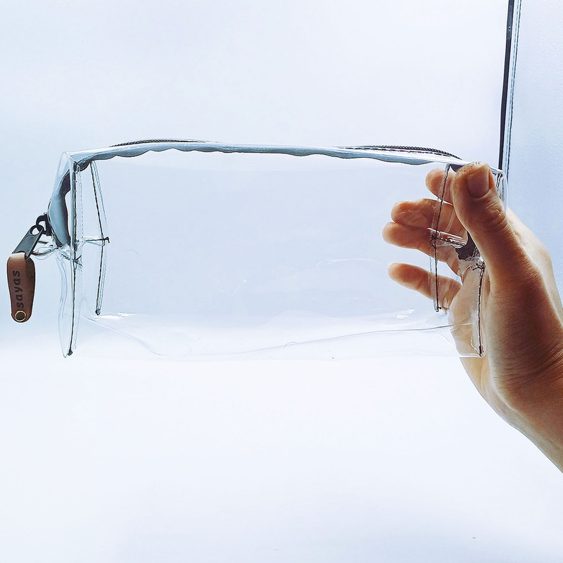 کیف لوازم آرایش زنانه مدل شفاف مکعبی sayas M1234 مجموعه 4 عددی