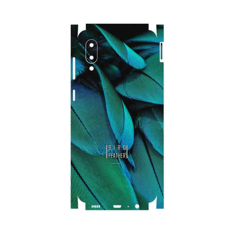 برچسب پوششی ماهوت مدل Green Feather-FullSkin مناسب برای گوشی موبایل سامسونگ Galaxy M02