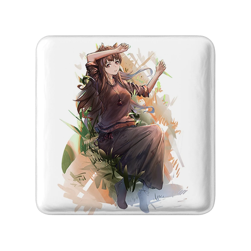 مگنت خندالو طرح هولو انیمه ادویه و گرگ مدل مربعی کد 36161