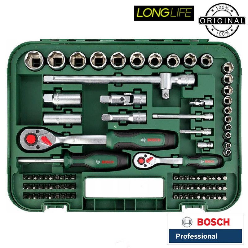 آچار و بکس بوش مدل فوق حرفه ای کد 1600A02Z9B مجموعه 132 عددی