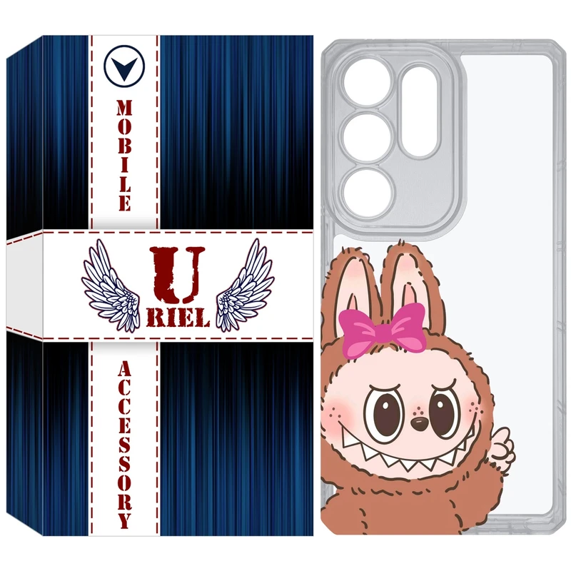 کاور یوریل مدل Clear کد 109 طرح لبوبو Labubu مناسب برای گوشی موبایل سامسونگ Galaxy S25 Ultra