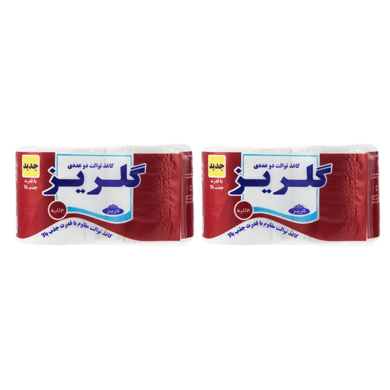 دستمال توالت گلریز مدل A2 دو بسته 2 عددی