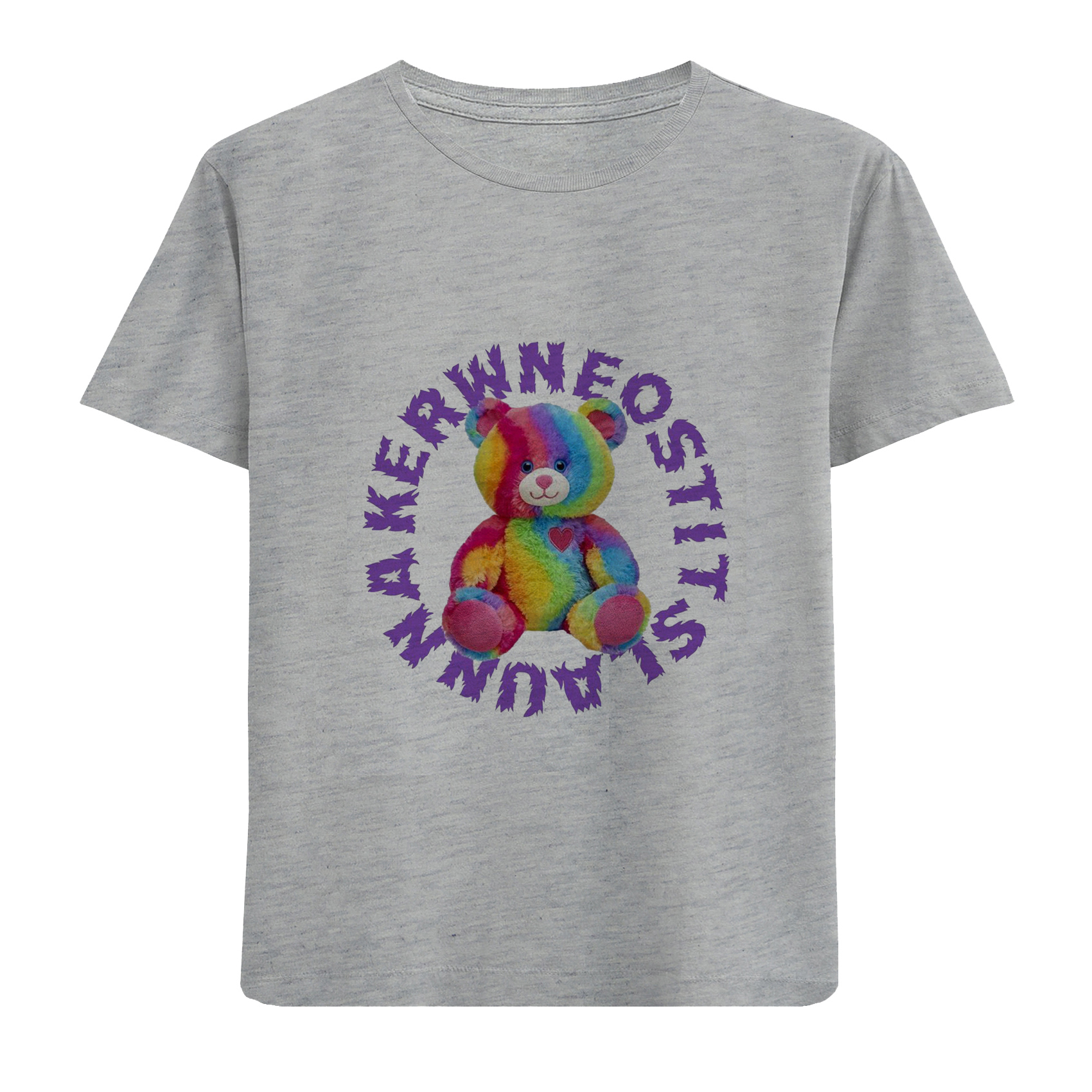 تی شرت آستین کوتاه دخترانه مدل خرس D283