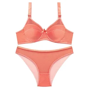 ست شورت و سوتین زنانه نوشه پوش مدل 223 رنگ نارنجی