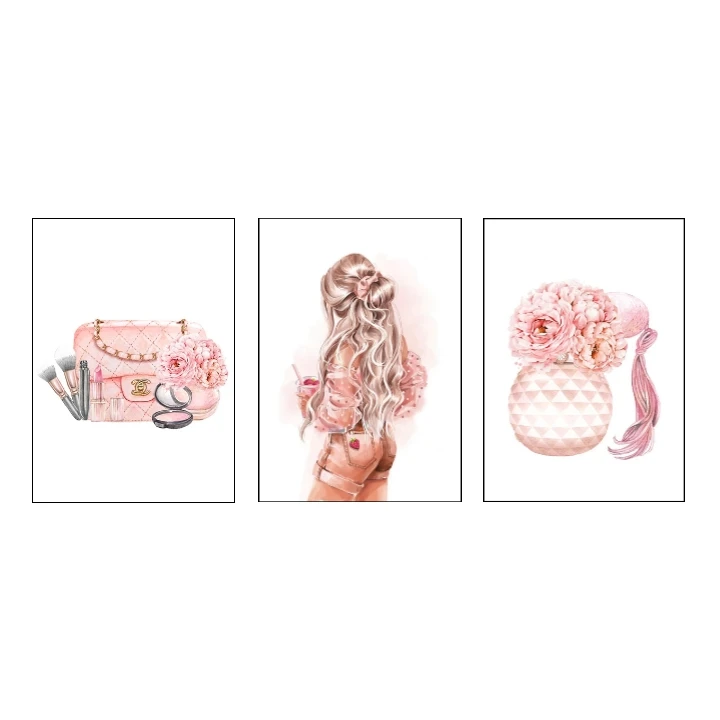 تابلو شاسی مدل دخترانه کد 9046 بسته 3 عددی