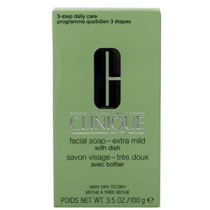 صابون شستشو کلینیک مدل اکسترا مایلد وزن 100 گرم به همراه جا صابونی