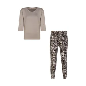 ست بلوز و شلوار زنانه افراتین مدل پلنگی کد 6599