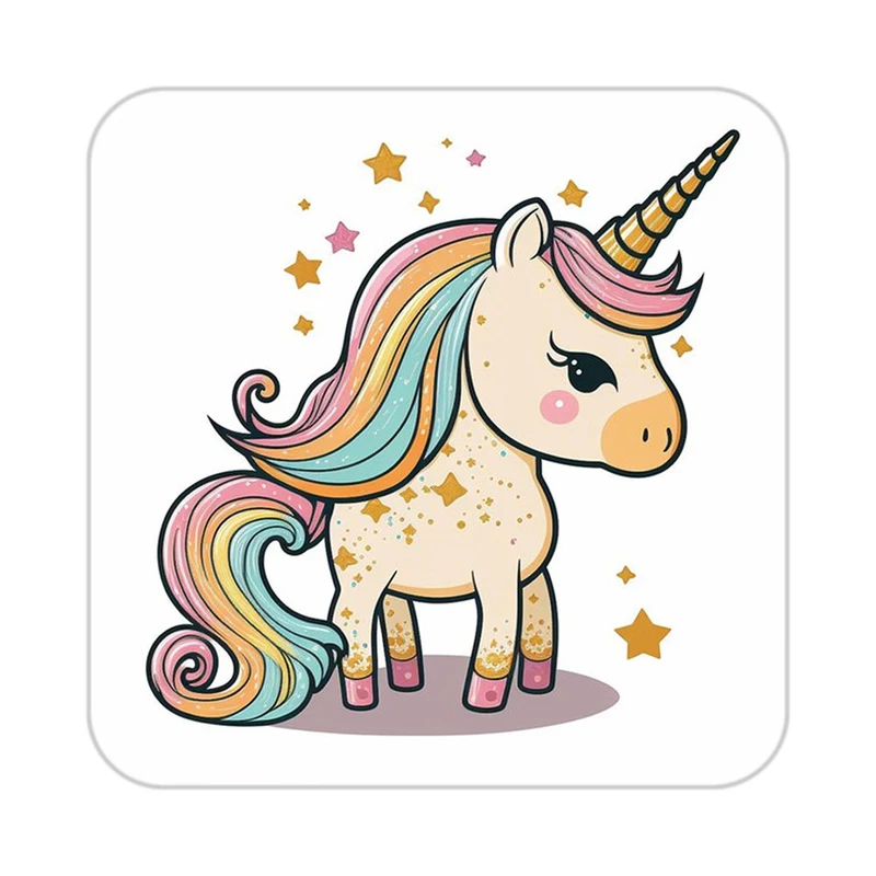 زیر لیوانی کاکتی طرح اسب تک شاخ و یونیکورن مدل mp29978