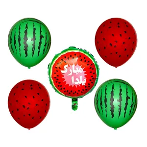 بادکنک سورتک مدل هندوانه یلدا کد STY06 مجموعه 5 عددی