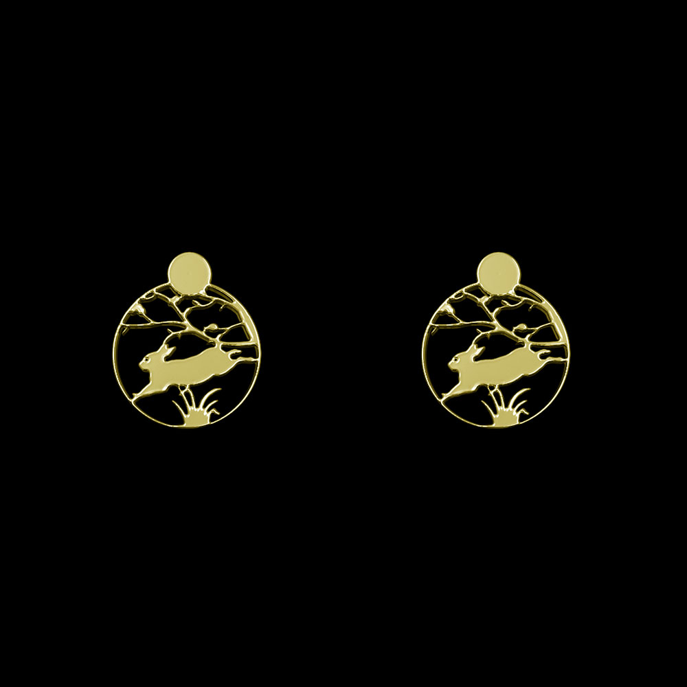 گوشواره طلا 18 عیار زنانه مدوپد مدل خرگوش کد GA1-10130