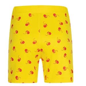 شلوارک زنانه افراتین مدل آلبالو رنگ زرد