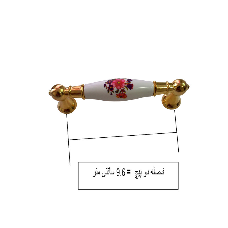 دستگیره کابینت مدل تلفنی کد TH96 بسته 3 عددی