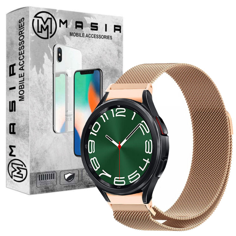 بند مسیر مدل Milanese Fit Magnetic Strap مناسب برای ساعت هوشمند سامسونگ Galaxy Watch 6 40mm / watch 6 44mm / Watch 6 Classic 43mm / Watch 6 Classic 47mm