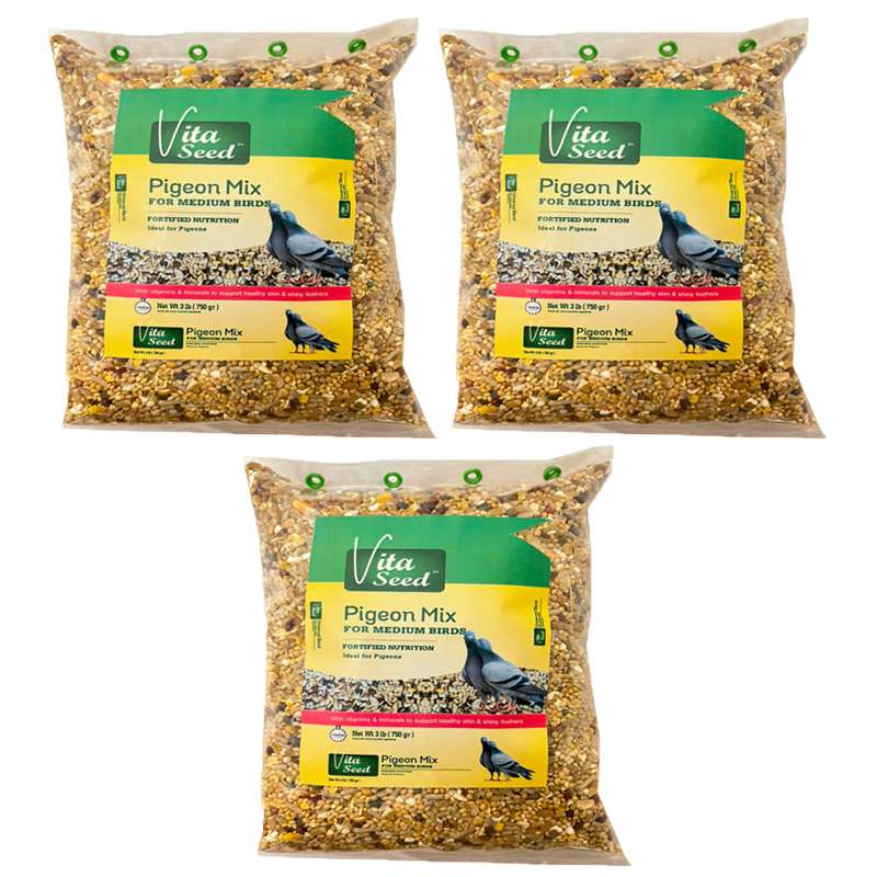 غذای پرندگان ویتاسید مدل مخلوط کفتری وزن 750 گرم بسته 3 عددی
