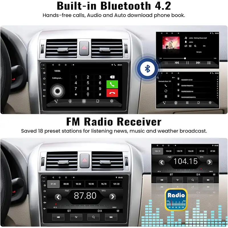 پخش کننده تصویری خودرو مدل Burmester مناسب برای تویوتا کرولا