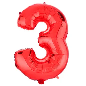 بادکنک فویلی سورتک مدل عدد سه پلاس کد STFN06 