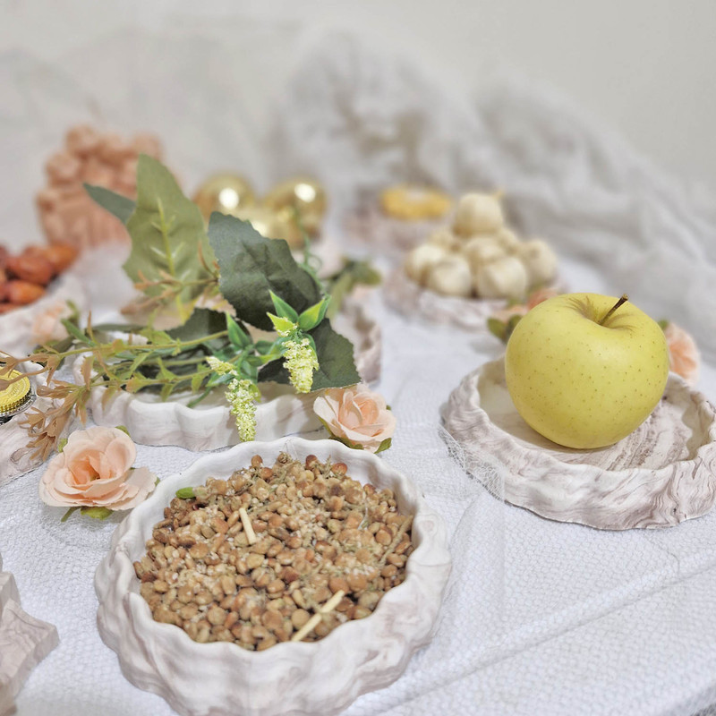 ست 9 تکه هفت سین  کنگره  نیک ثمر مدل مرمر