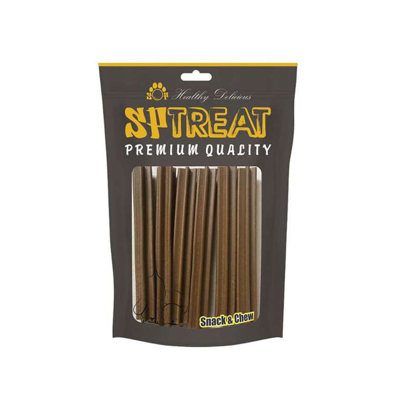 غذای تشویقی سگ اس پی تریت طعم جگر مدل دنتال وزن 100 گرم