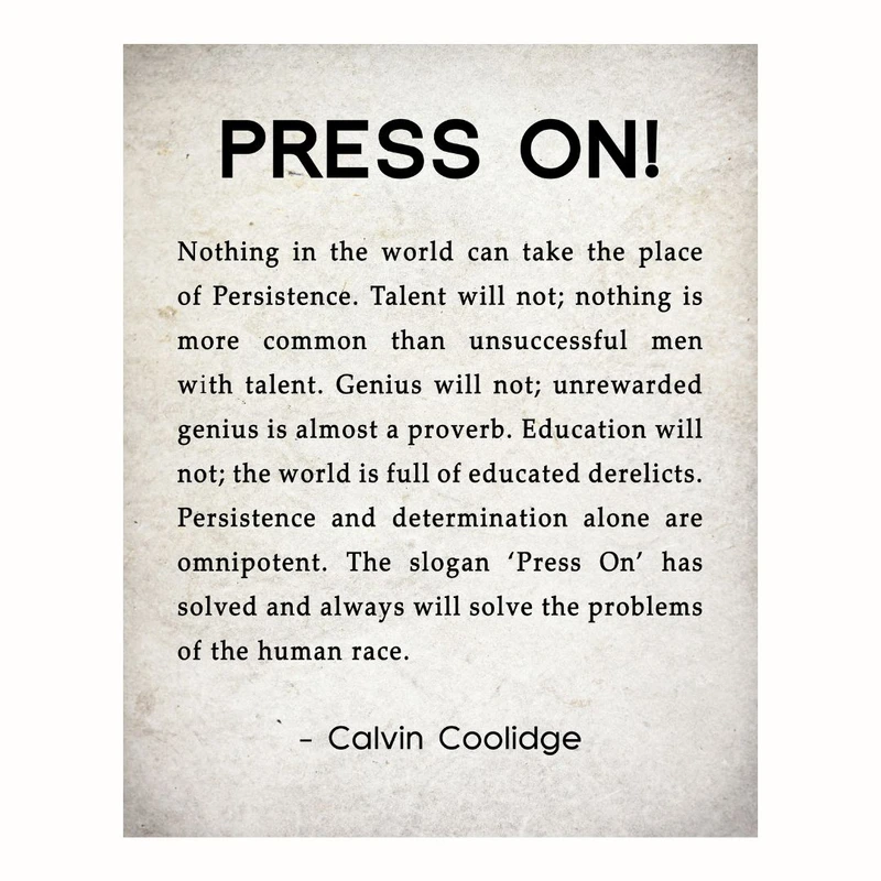 پوستر مدل کالوین کولیج -به پیش برو 