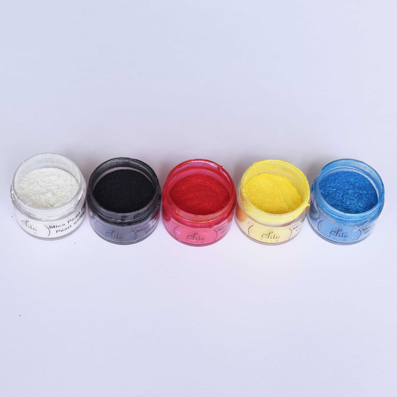 پودر رنگ  رزین اپوکسی فیلو مدل micapearl حجم 10 میلی لیتر بسته 5 عددی