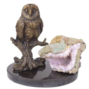 مجسمه دکوری مدل جغد نشسته روی شاخه