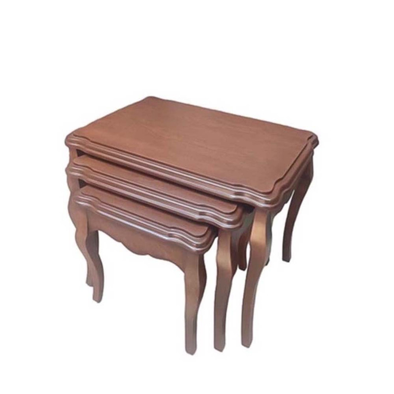 میز عسلی مدل ALM200 راش مجموعه 3 عددی