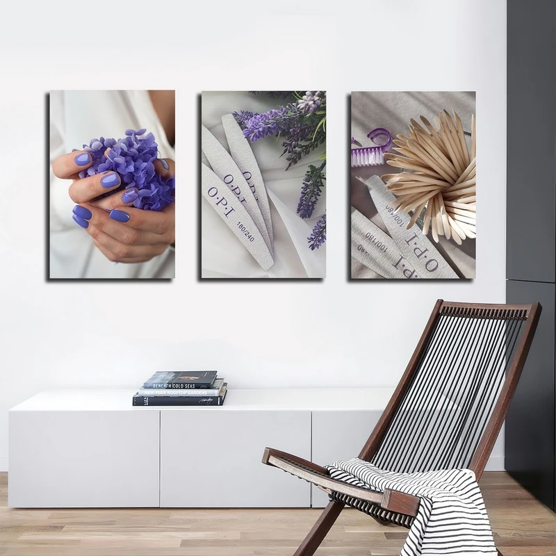 تابلو شاسی بکلیت طرح کاشت و طراحی ناخن مدل SH-2732 مجموعه 3 عددی