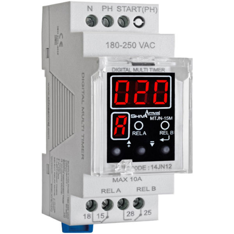 مولتی تایمر دیجیتال شیوا امواج مدل MTJN-15M کد 14JN12 بسته پنج عددی