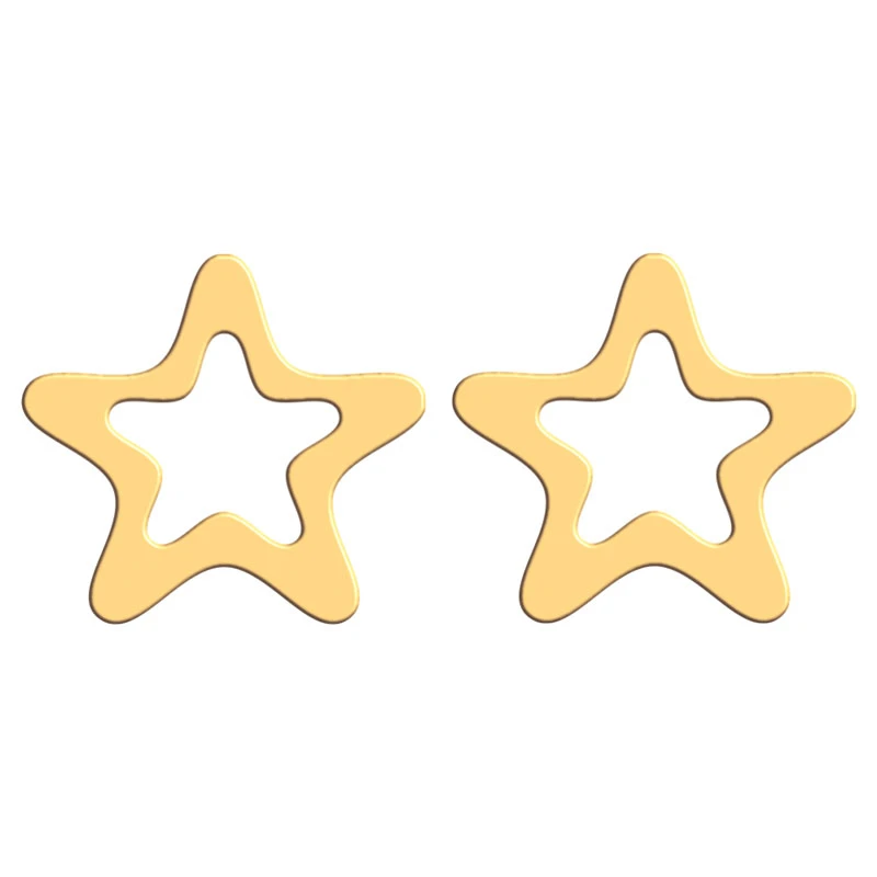 گوشواره طلا 18 عیار زنانه فرشته مدل ستاره WEL-000134