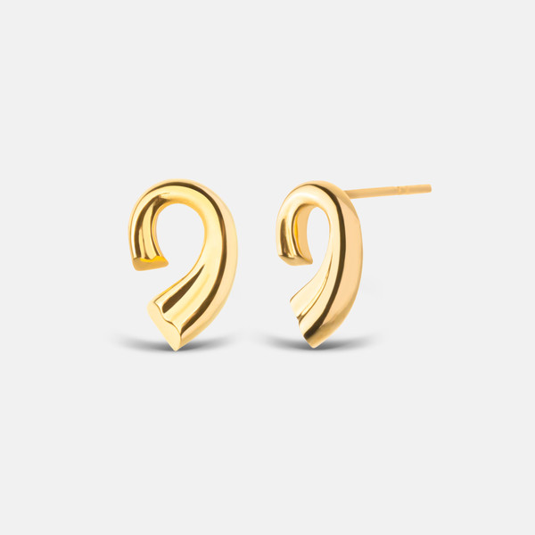 گوشواره میخی طلا 18 عیار زنانه گلدم مدل E245004
