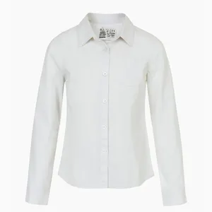 شومیز آستین بلند یقه برگردان دخترانه مدل 28102