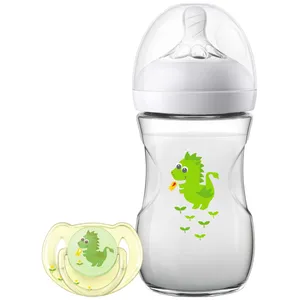    شیشه شیر اونت مدل SCF073/G+6m ظرفیت 260 میلی لیتر به همراه پستانک