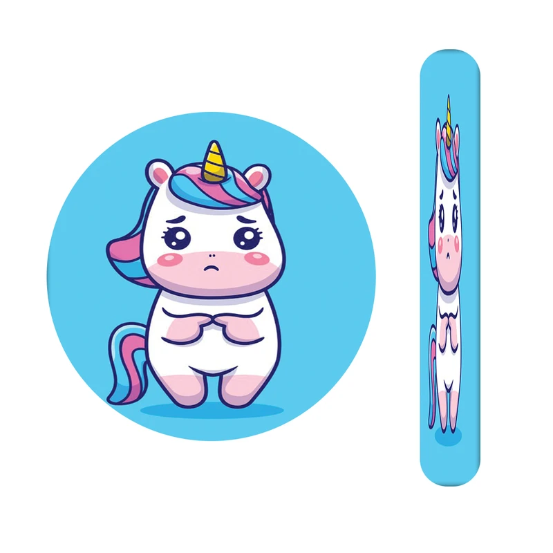 آینه آرایشی جیبی مدل یونیکورن کد 535 به همراه سوهان ناخن 