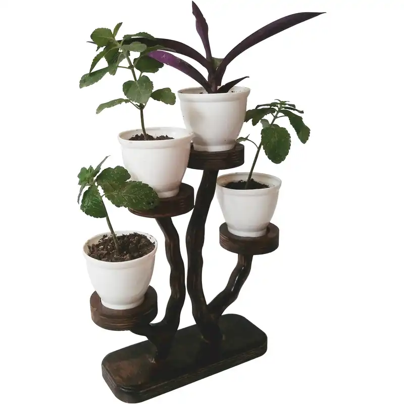 استند گلدان چوبی کد 002