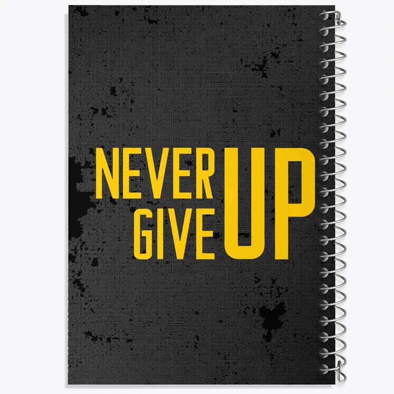 دفتر بولت ژورنال 50 برگ خندالو طرح Never Give Up کد 10040