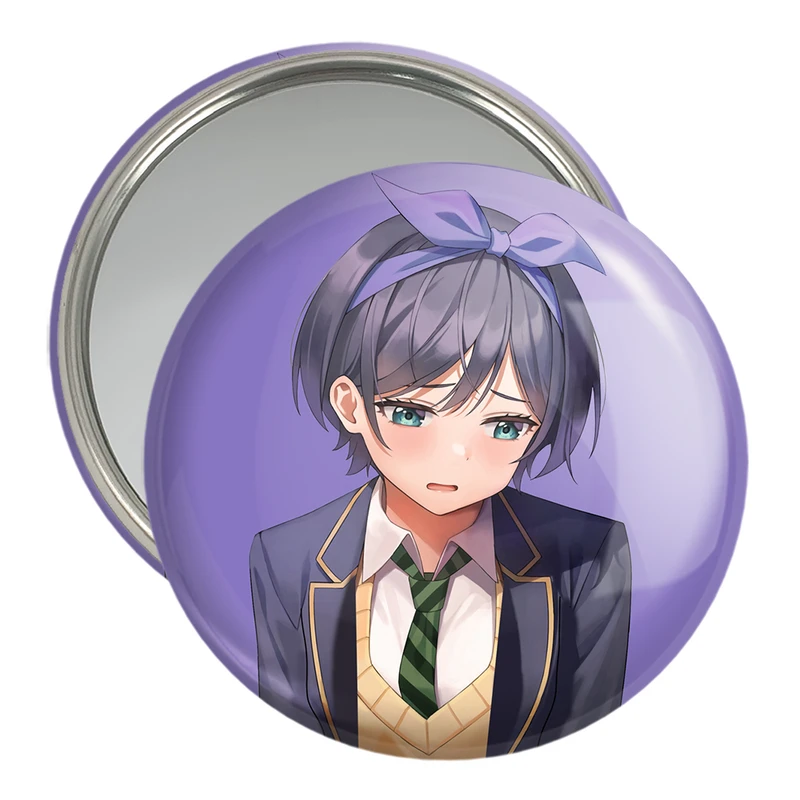 آینه جیبی خندالو مدل رکا انیمه کانوجواوکاری  کد 18170