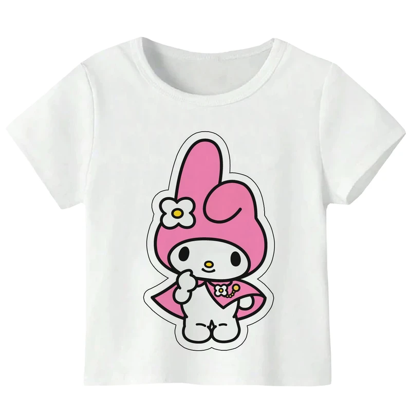 تی شرت آستین کوتاه دخترانه مدل عروسک کد W97