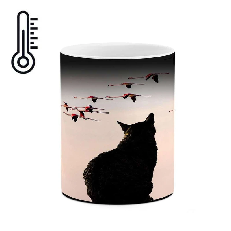 ماگ حرارتی کاکتی مدل گربه کد mgh16723