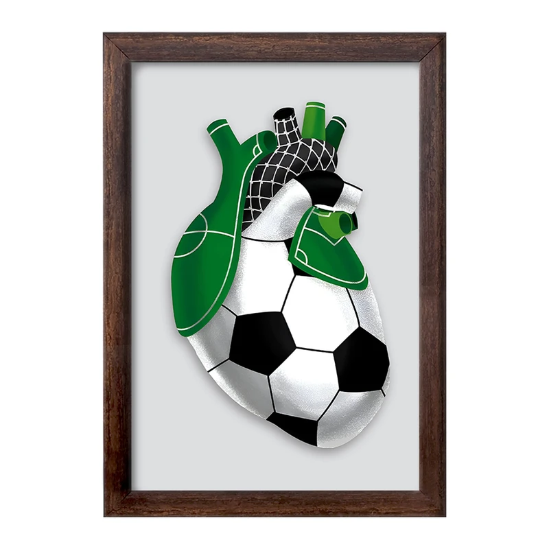 تابلو خندالو طرح قلب فوتبالی کد F4818