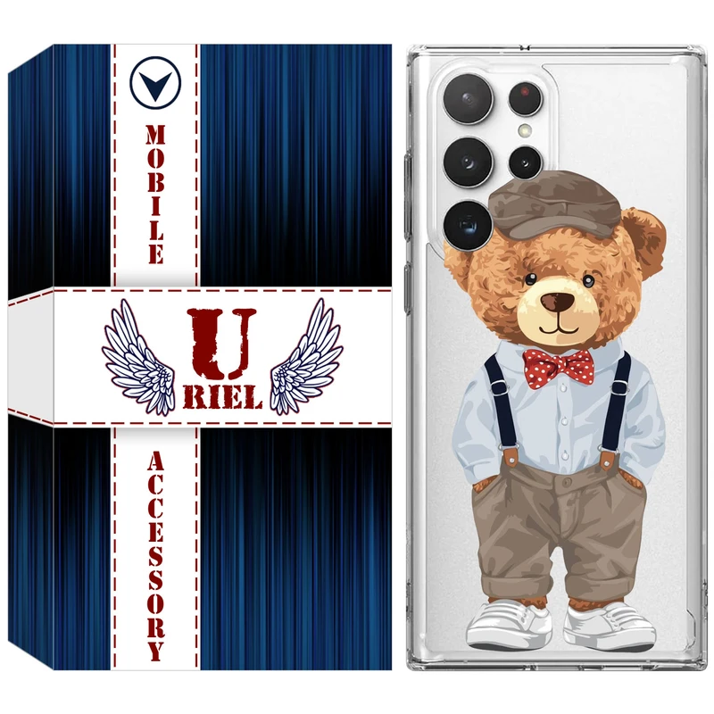 کاور یوریل مدل Clear کد 41 طرح تدی مناسب برای گوشی موبایل سامسونگ Galaxy S22 Ultra