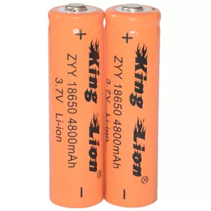باتری لیتیوم یون قابل شارژ کینگ لیون کد 18650 ظرفیت 4800 میلی آمپر ساعت بسته 2 عددی