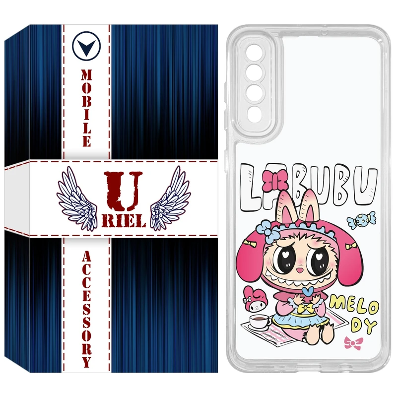 کاور یوریل مدل Clear کد 140 طرح لبوبو Labubu مناسب برای گوشی موبایل سامسونگ Galaxy A50 / A50S / A30S