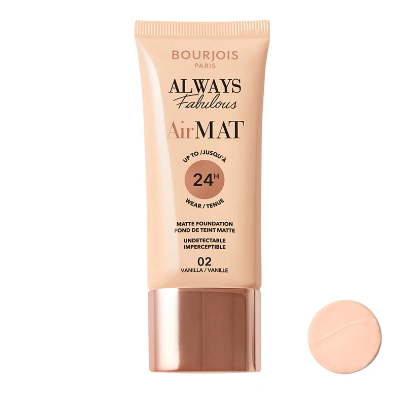 کرم پودر مایع SPF 10 بورژوآ مدل Always Fabulous شماره 02 مناسب انواع پوست حجم 30 میلی‌لیتر